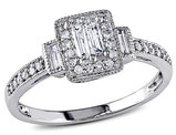 1/3 Carat (ctw G-H, I2-I3) Diamond Engagement Ring in 10K White Gold